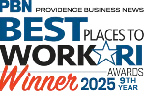 PBN Best Places to Work Winners badge 2025 and 9 year winner