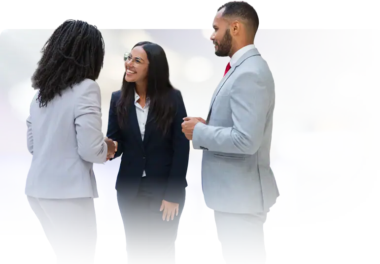executives shaking hands
