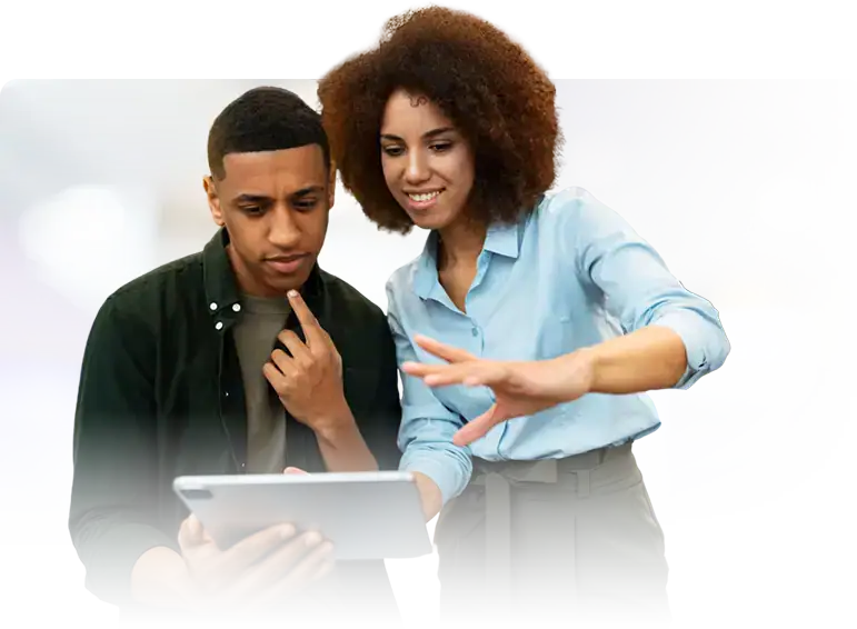 two people looking at tablet 2